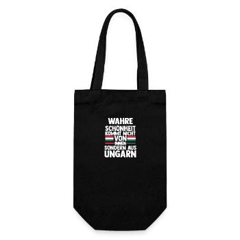 Ungar Ungarisch Ungarn - Geschenkbeutel für Flaschen - Schwarz - Vorne