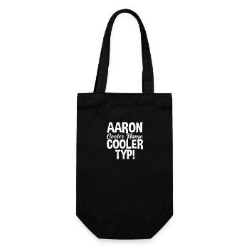 Vorname Aaron - Geschenkbeutel für Flaschen - Schwarz - Vorne