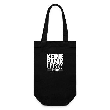 Vorname Aaron - Geschenkbeutel für Flaschen - Schwarz - Vorne