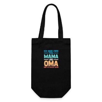 J’ai deux titres : Maman et Mamie - Sac à bouteille - noir - Devant