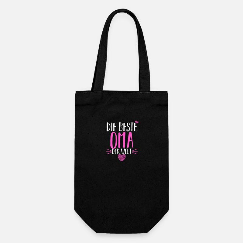 Großmutter Oma - Geschenkbeutel für Flaschen - Schwarz