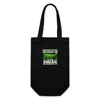 Gardener Cucumber Farmer Garden - Gift Bag for Bottles - black - Front