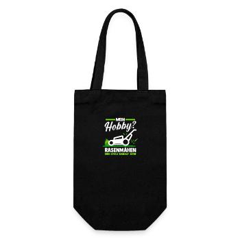 Gärtner Rasenmäher Bauer Garten - Geschenkbeutel für Flaschen - Schwarz - Vorne