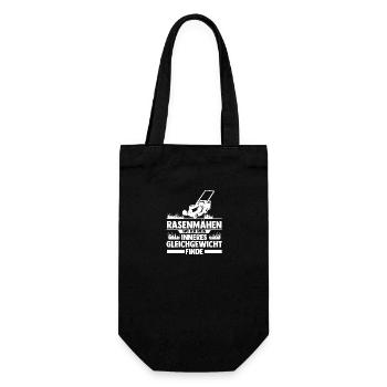 Gardener Lawn Mower Farmer Garden - Gift Bag for Bottles - black - Front