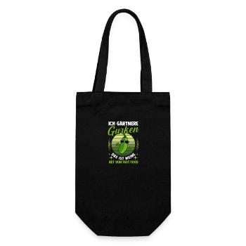 Gardener Cucumber Farmer Garden - Gift Bag for Bottles - black - Front
