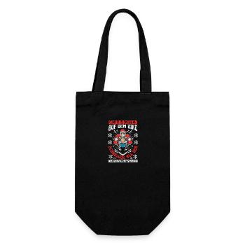 Santa Claus Motorcycle Christmas Party Christmas - Gift Bag for Bottles - black - Front