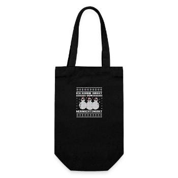 Weihnachtsmann Weihnachtsfest Ugly Christmas - Geschenkbeutel für Flaschen - Schwarz - Vorne