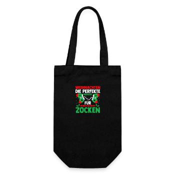 Santa Claus Gaming Christmas Party Christmas - Gift Bag for Bottles - black - Front