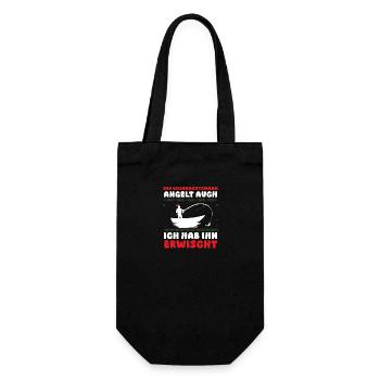 Santa Claus Fishing Christmas Party Christmas - Gift Bag for Bottles - black - Front