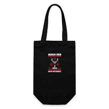 Santa Claus Tractor Christmas Party Farmer Construction - Gift Bag for Bottles - black - Front