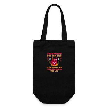 Santa Claus Tractor Christmas Party Farmer Landwi - Gift Bag for Bottles - black - Front