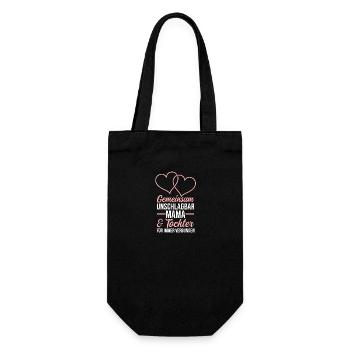 Maman et fille - Sac à bouteille - noir - Devant