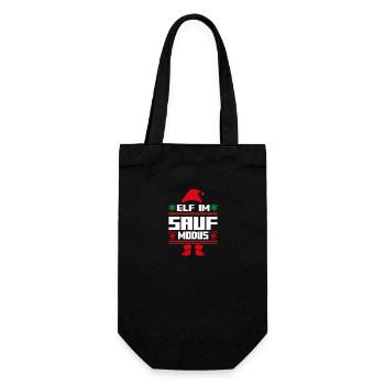 Christmas Elf Christmas Santa Claus Elf - Gift Bag for Bottles - black - Front
