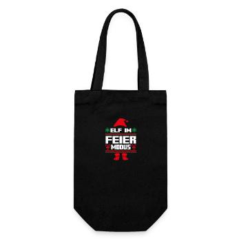 Christmas Elf Christmas Santa Claus Celebration Elf - Gift Bag for Bottles - black - Front
