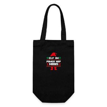Weihnachtself Weihnachten Weihnachtsmann Elf - Geschenkbeutel für Flaschen - Schwarz - Vorne