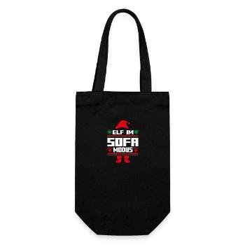 Weihnachtself Weihnachten Weihnachtsmann Elf - Geschenkbeutel für Flaschen - Schwarz - Vorne