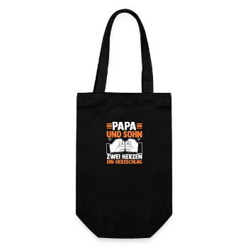 Papa Und Sohn - Geschenkbeutel für Flaschen - Schwarz - Vorne