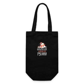 Offizielles Weihnachts Schlafshirt Schneemann - Geschenkbeutel für Flaschen - Schwarz - Vorne