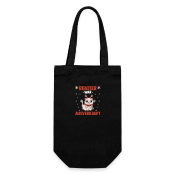 Cat Reindeer was sold out Christmas - Gift Bag for Bottles - black - Front