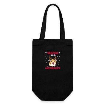Hamster reindeer was sold out Christmas - Gift Bag for Bottles - black - Front