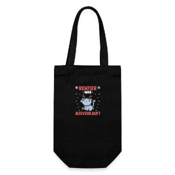 Cat Reindeer was sold out Christmas - Gift Bag for Bottles - black - Front