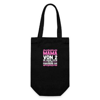 Mom of 2 children - Gift Bag for Bottles - black - Front
