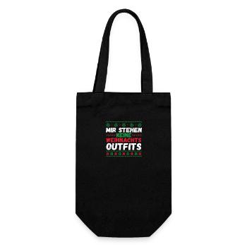 Weihnachtsmann Weihnachten Hässliche Weihnachten - Geschenkbeutel für Flaschen - Schwarz - Vorne