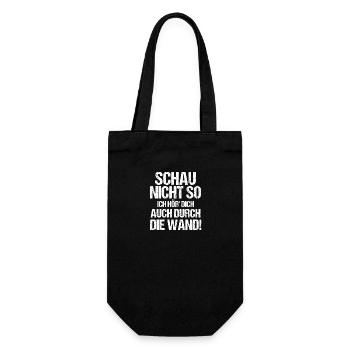 Nachbarschaft Bester Nachbar - Geschenkbeutel für Flaschen - Schwarz - Vorne