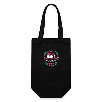 Stiefmutter Pflegemutter Ziehmutter Bonusmama - Geschenkbeutel für Flaschen - Schwarz - Vorne