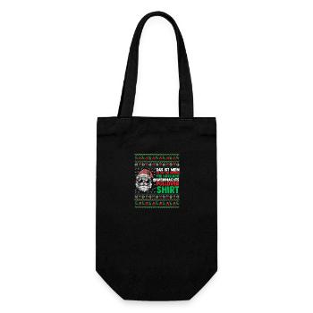 Weihnachtsmann Weihnachten Hässliche Weihnachten - Geschenkbeutel für Flaschen - Schwarz - Vorne