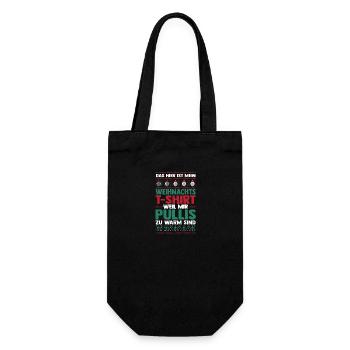 Santa Claus Christmas Ugly Christmas - Gift Bag for Bottles - black - Front