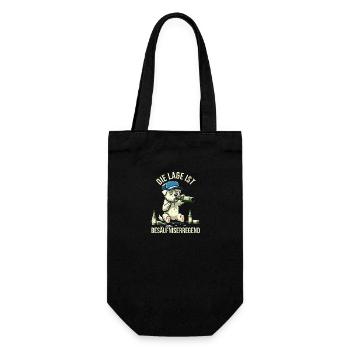 Die Lage Ist Besäufniserregend Bier Hund - Geschenkbeutel für Flaschen - Schwarz - Vorne