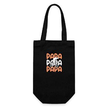 Bicycle Dad Father Mountain Bike - Gift Bag for Bottles - black - Front