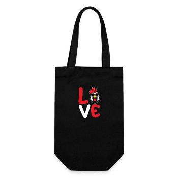 Chicken Rooster - Gift Bag for Bottles - black - Front