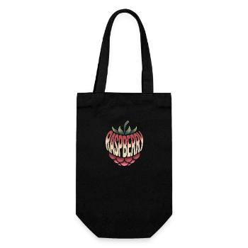 Raspberry - Cool Fruit Logo - Geschenkbeutel für Flaschen - Schwarz - Vorne