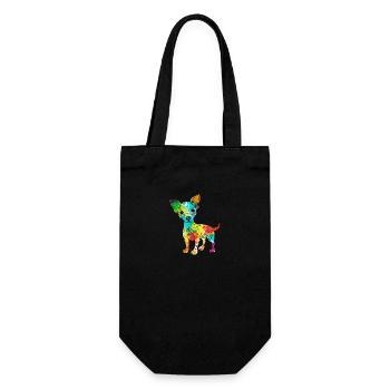 Chihuahua - Geschenkbeutel für Flaschen - Schwarz - Vorne
