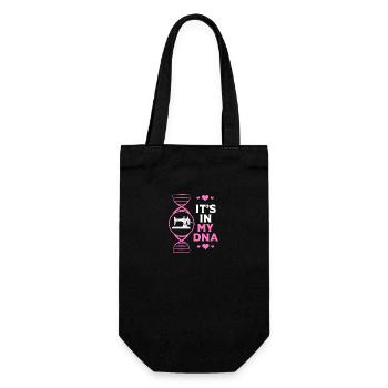 Sewing Machine Seamstress - Gift Bag for Bottles - black - Front