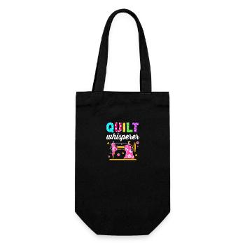 Sewing Machine Seamstress - Gift Bag for Bottles - black - Front