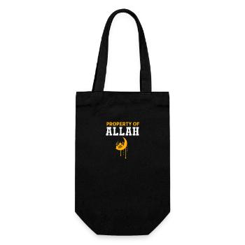 Muslim Islam Moslem Muslima Eid Mubarak - Geschenkbeutel für Flaschen - Schwarz - Vorne