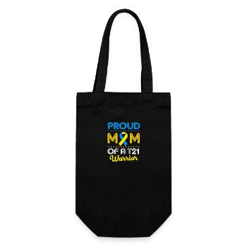 Down Syndrom Muttertag Mutter Mama - Geschenkbeutel für Flaschen - Schwarz - Vorne