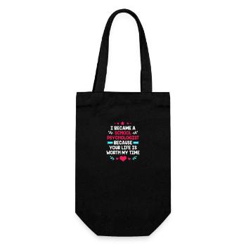 School psychologist, psychologist, psychotherapist - Gift Bag for Bottles - black - Front