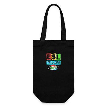 Englischlehrerin Englisch Lehrer - Geschenkbeutel für Flaschen - Schwarz - Vorne