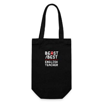 Englischlehrerin Englisch Lehrer - Geschenkbeutel für Flaschen - Schwarz - Vorne