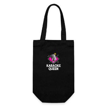 Karaoke Queen - Geschenkbeutel für Flaschen - Schwarz - Vorne