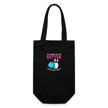 Bowling Bowler Bowling Skittles Bowling Ball - Gift Bag for Bottles - black - Front
