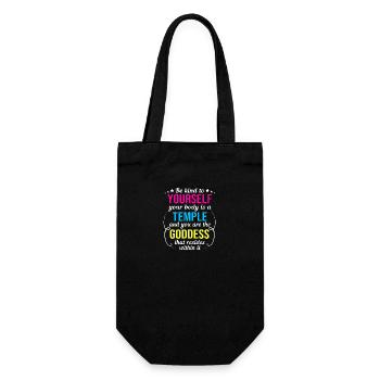 Body Positivity Feminist Feminismus Feministin - Geschenkbeutel für Flaschen - Schwarz - Vorne