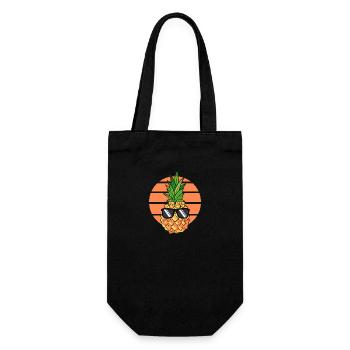 Pineapple - Gift Bag for Bottles - black - Front
