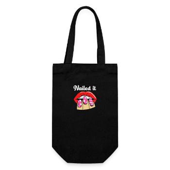 Nail Designer Nail Cosmetics Beautician - Gift Bag for Bottles - black - Front