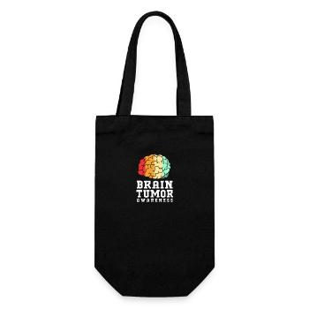 Brain Tumor Tumor Brain Cancer Survivor - Gift Bag for Bottles - black - Front