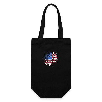 Vierter Juli Nationalfarben Nationalfeiertag USA - Geschenkbeutel für Flaschen - Schwarz - Vorne